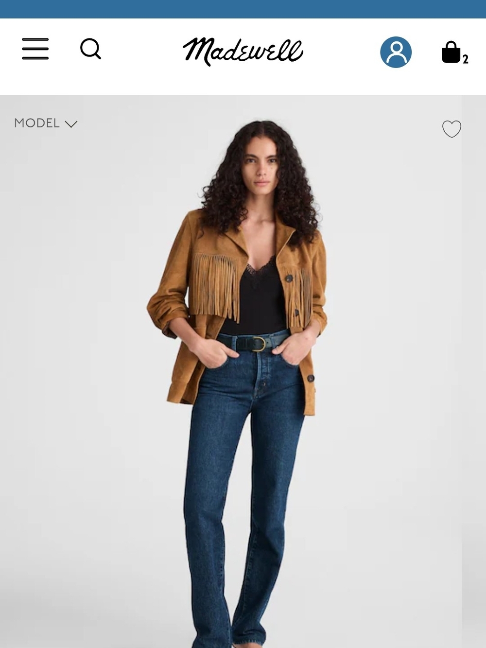 NWT Madewell Longline Straight Jean - McKinney Wash - Size 30
